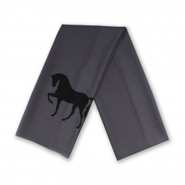 شال طرح دار مدل اسب طوسی