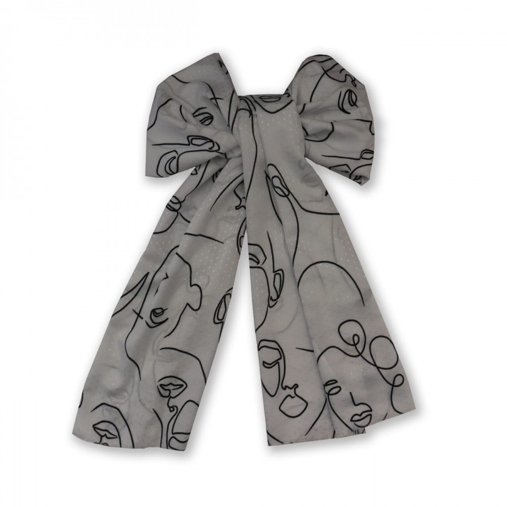 شال طرح دار مدل چهره سفید