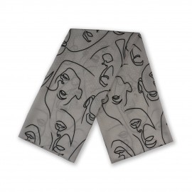 شال طرح دار مدل چهره سفید