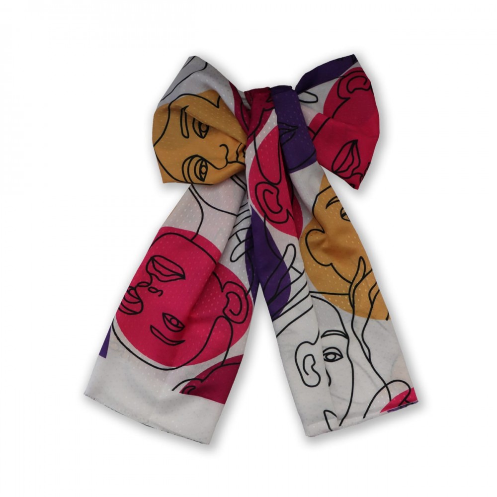 شال طرح دار مدل چهره رنگی