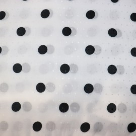 شال طرح دار مدل توپی سفید